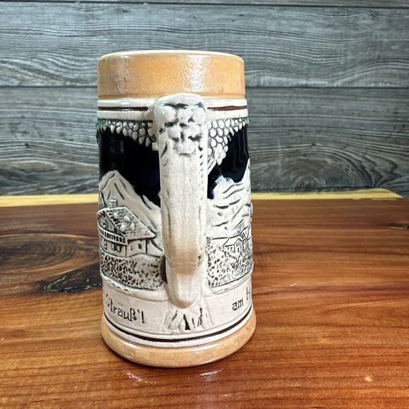 Original Vintage German Embossed Man Woman‎ Playing/Drinking Ceramic Mug - Picture 3 of 10